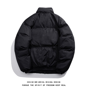 白鸭绒白底22冬季时尚潮流字母印花保暖立领羽绒服YR227P195控258图片