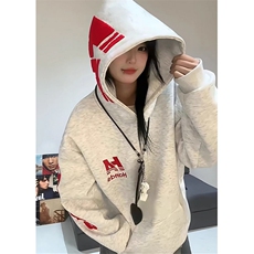薄款/加绒原版做工休闲刺绣后包领纯棉华棉复合卫衣女W32491，男装卫衣，星座1116A（原606A-3）