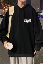 WY2248-P35加绒款-P40纯棉连帽卫衣男大码运动帽衫宽松薄外套男,男装卫衣,电商A040