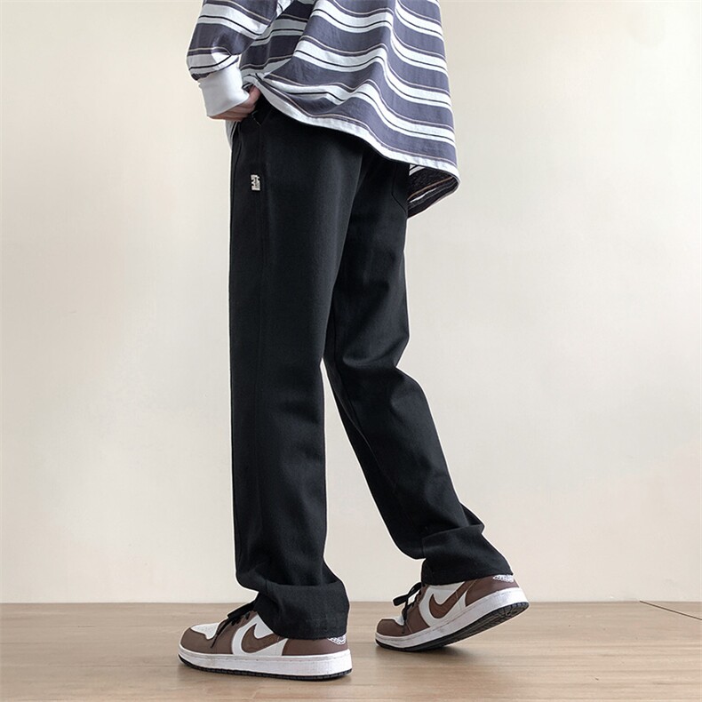 港风秋冬酷丝棉美式高街宽松休闲长裤男K23319-P35控49图片