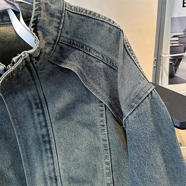 牛仔衬衫男秋季美式复古宽松外套潮牌高街工装上衣JK08625-P78,男装夹克,星座308B-1