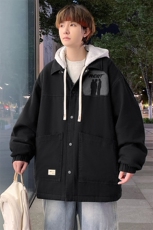 秋季新款潮牌连帽休闲假两件夹克外套男女A436-1039-P80128，男装夹克，电商A436