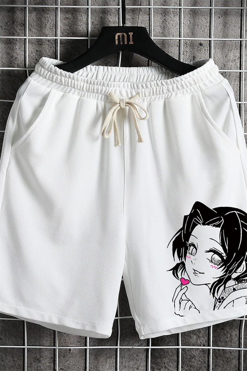 MK37153-P15冰丝短裤男士大码宽松休闲五分裤男运动中裤网格,男装休闲裤,电商A040A