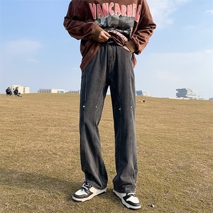 牛仔裤男春季潮大码休闲裤子高街NT742P43图片
