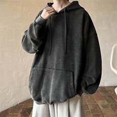 连帽宽松秋季卫衣男帅气外套上衣情侣装套头衫23XW99282-TP50，女装短外套，电商A042