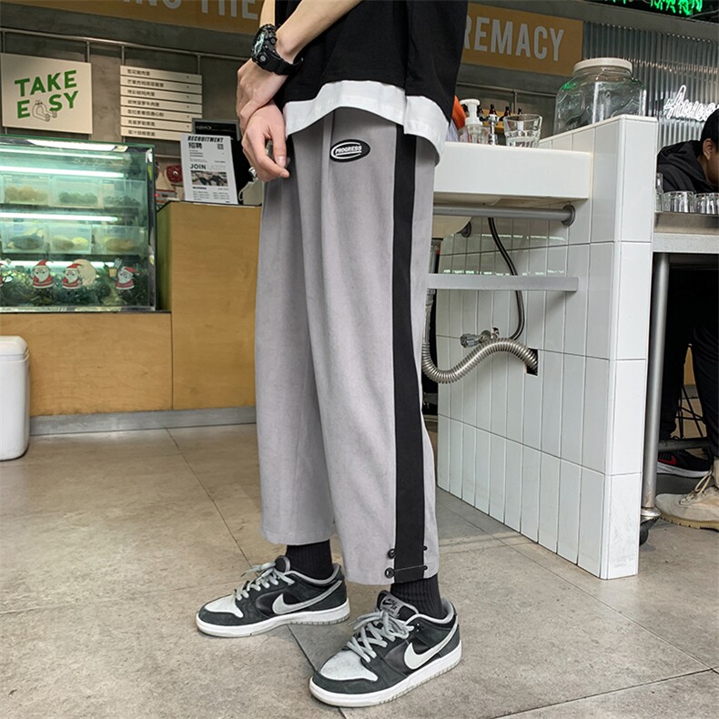 秋季新款宽松束脚裤韩版炸街痞帅运动休闲裤男K9810-P40-控58,男装休闲裤,电商C305A