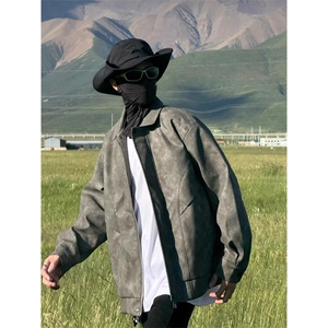 做旧皮衣外套男PU皮夹克男女防水机车服 JK701 特P78图片