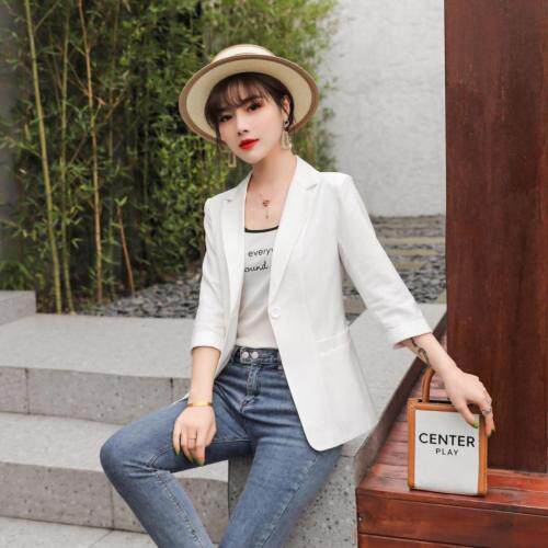 时尚修身显瘦西装外套，女装西装，千利红