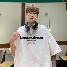 可48小时发货支持抖音得物来样二开美式满天星亮片短袖T恤MTX675，男装T恤，电商A486