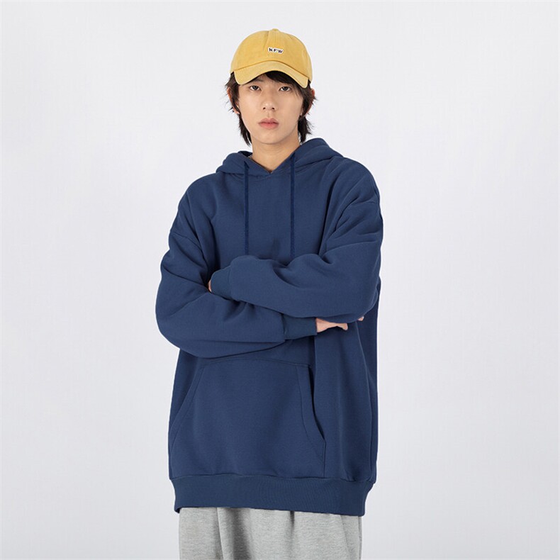 日系原宿秋季ins连帽卫衣男士纯色宽松休闲外套上衣HY221TP45控68,女装短外套,电商A140（原A102B-1）