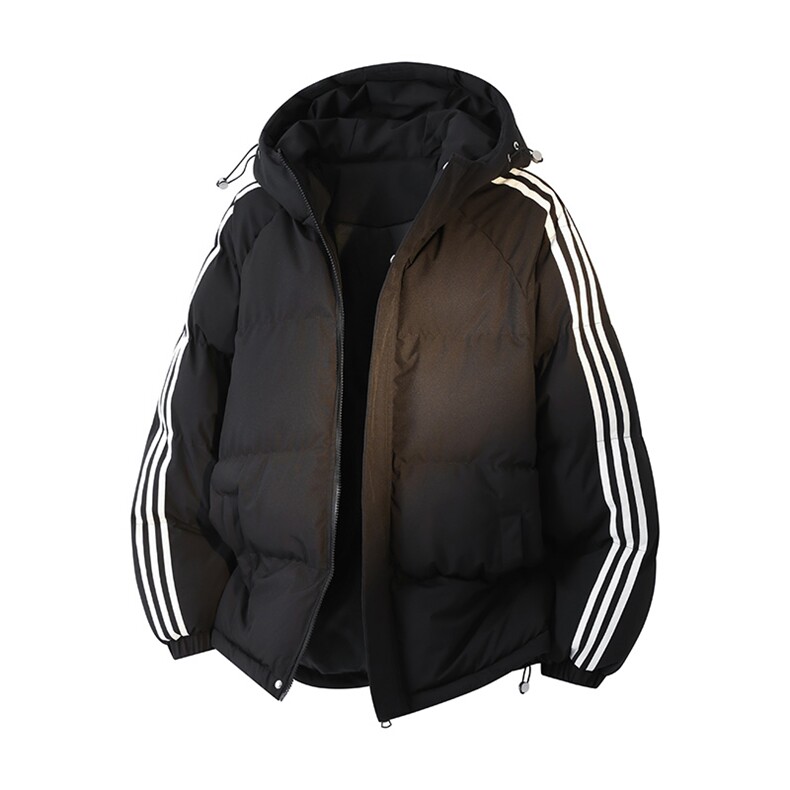 冬季潮流条纹五防立领加绒加厚棉衣情侣撞色棉服外套MY8899-p78,男装棉衣,星座610B-1