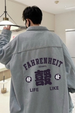 牛仔夹克男大码牛仔外套男茄克NJ77256-P60加绒款-P75，男装夹克，电商A040