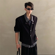 春秋季新款假两件工装外套男士韩版青年夹克休闲宽松上衣BJK157，男装夹克，星座208-5