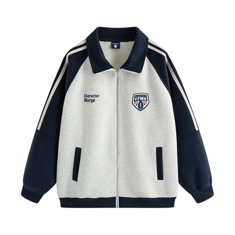 B225-A6626-P92-X119-400g重磅翻领棒球服情侣装卫衣夹克--现货,男装夹克,电商B225