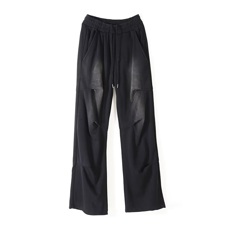 抖音品质秋款男休闲裤褶皱渐变色宽松阔腿长裤h0202P60,男装休闲裤,星座1013-1