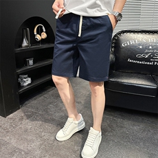 夏季新款水洗短裤男纯棉宽松五分裤休闲短裤XZ310B-3-DK8033-P35，男装牛仔裤，星座310B-3