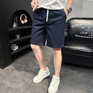 夏季新款水洗短裤男纯棉宽松五分裤休闲短裤XZ310B-3-DK8033-P35图片