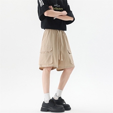 8XL-M特大码冰丝短裤男五分裤褶皱休闲裤工装中裤DK1504P45控68，男装休闲裤，电商D206-1