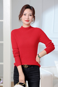 山羊绒衫女半高领秋季新款针织打底毛衣图片