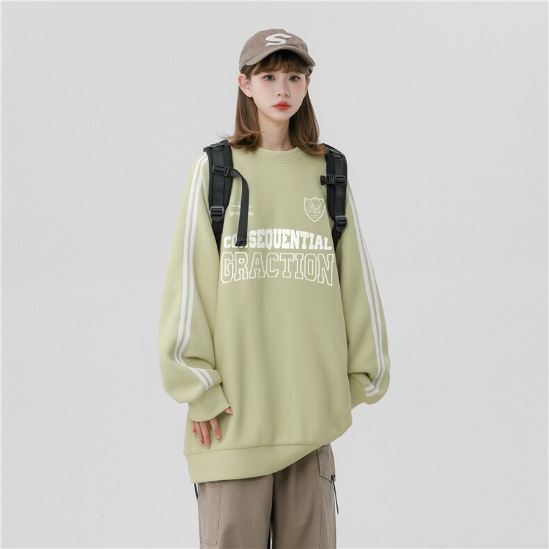 2024中性风字母印花320G珠地时尚卫衣A268-B903P45控68,男装卫衣,电商A268