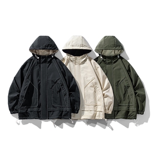 得物二开 外套户外休闲2025年新款连帽夹克情侣登山服JK1203-P75图片