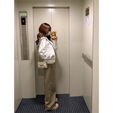 1292-P592025新款早秋五角星满印短款卫衣女秋冬宽松双拉炼，男装卫衣，电商B323A