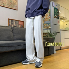 深度库存秋冬加厚拖地裤子灯芯绒宽松休闲裤长裤男K315P35加绒P45，男装卫衣，电商A099