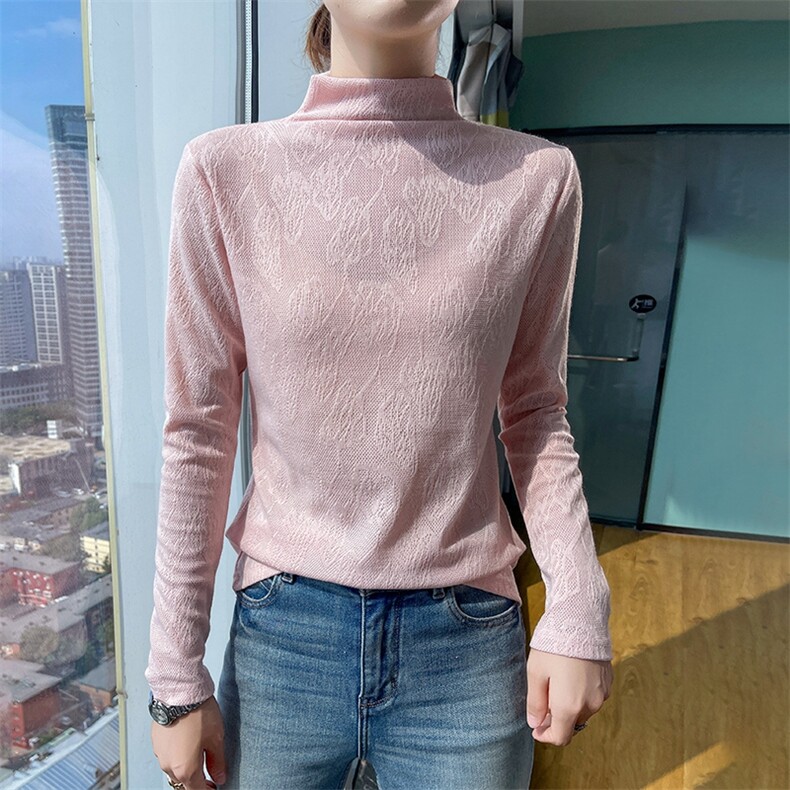 优雅气质女士高领羊毛针织衫简约时尚百搭款,针织衫/毛衣,绒宛羊绒