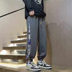 菠萝格裤子男秋季美式vibe休闲裤发泡字母长裤K020*P30控58，男装休闲裤，星座227-2