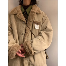 灯芯绒棉服男女冬季加绒棉衣宽松日系潮牌情侣棉袄外套65571-P70，男装棉衣，星座1008-1
