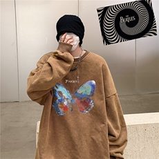 22新款秋复古美式水洗做旧宽松男女中性卫衣301B-JB7897-P58，男装卫衣，星座301B