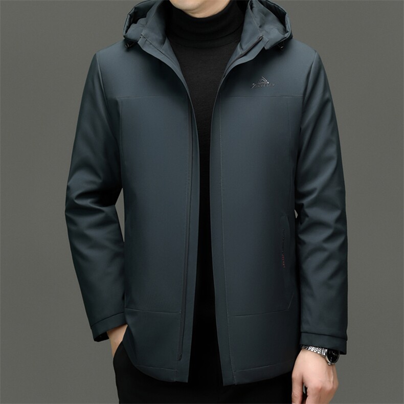 XL-PK8809秋冬男士新款夹克可脱卸兔毛内胆水貂领大衣保暖派克服图片