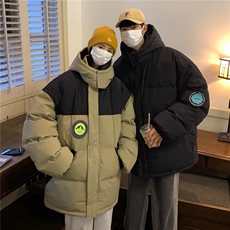 冬装新品工装派克服撞色加厚情侣棉衣连帽外套H795P148男，男装棉衣，电商A341