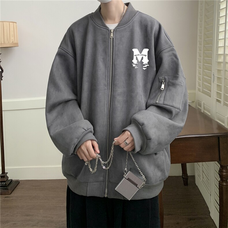 23秋款美式复古麂皮绒飞行棒球服男女夹克外套JF3300-P80控108,男装夹克,电商B370