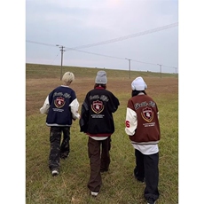 高街vibe风夹克男美式嘻哈宽松加厚刺绣棒球服秋冬ins复古外套潮，男装夹克，星座1210-1