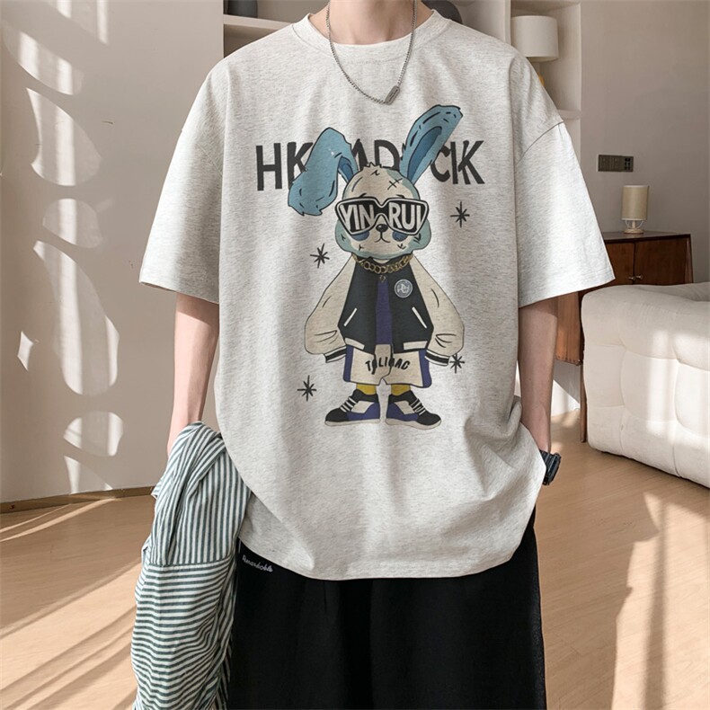 图案已注册夏季新款设计感小众短袖T恤男潮宽松半袖体恤D177/P25，男装T恤，电商B209