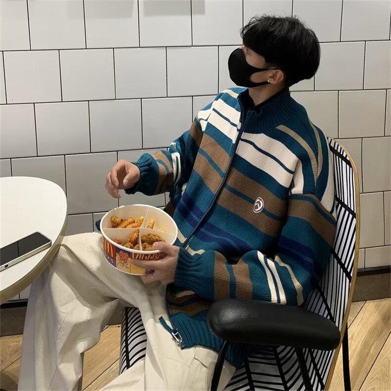 鹿毛绒美式毛衣男慵懒风休闲针织衫M5026P53,男装针织衫/毛衣,星座1116-2