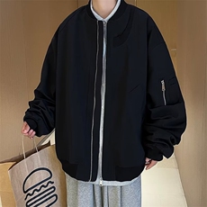 外套男款春秋季潮流美式复古设计感夹克宽松青少年棒球服JK016，男装夹克，星座1116A-1（原606A）