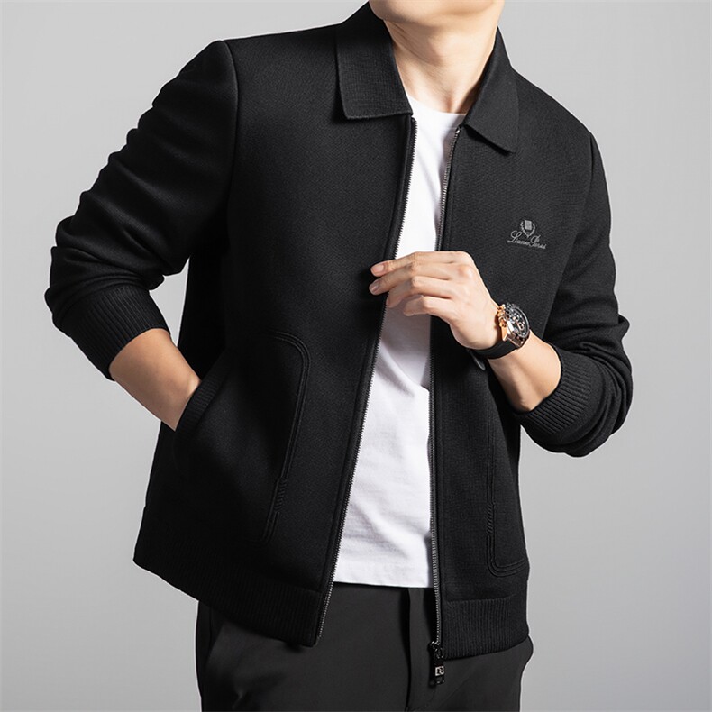 Z5585春秋新款男士夹克西翻领商务休闲时尚青年男装外套图片