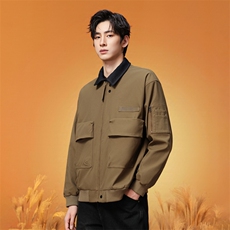 2026新款牛仔领拼接夹克男宽松休闲工装风外套XZ309JK8632P85，男装夹克，星座309（原A406）