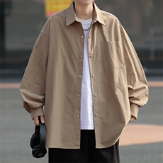 日系长袖衬衫男韩版潮流痞子帅2024春季新款ins宽松外套CY508-P35，男装衬衫，星座412-2