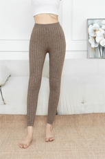 2024年秋冬新款女士双层护膝羊毛针织裤加厚保暖，女装打底裤，暖星羊绒