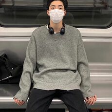 W8159-P48网络图韩系Cleanfit破洞做旧设计感针织衫潮牌毛衣，男装针织衫/毛衣，星座1608-2