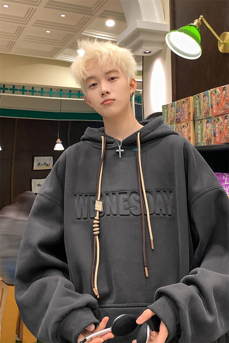 抖音品质加绒潮流立体钢印字母卫衣LMWY03JR-P60LMWY03-P55,男装卫衣,电商B325