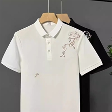 2025夏季新款短袖潮风短袖T恤翻领Polo衫1088-P53，男装Polo衫，电商D342