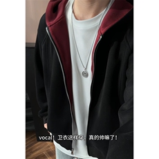 2026春季新款港风切片大码华棉400g连帽卫衣M-5XHW26033-特P50，男装卫衣，电商A022