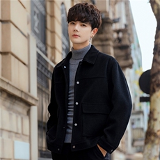 男士灯芯绒夹克春秋宽松复古翻领外套短款休闲上衣2199-P180控348，男装夹克，电商A355（原A415）