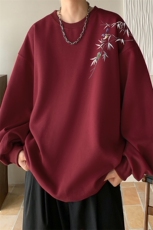 300G重磅潮圆领卫衣秋冬潮牌宽松外套M-5XL加绒P45常规P35，女装短外套，电商B219B