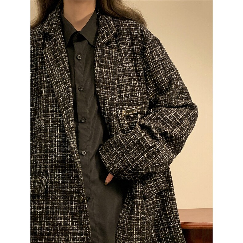 小香风中性风黄底西装女西服男大码西服女外套女XF8746P95控128,男装西服套装,星座227-7