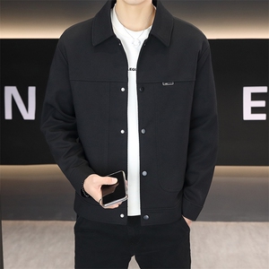 春季夹克男高品质翻领外套型男商务休闲百搭青年外套男N7955-P85图片